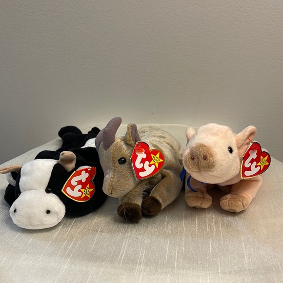 Ty Other - Vintage Beanie Baby Farm Animal Lot